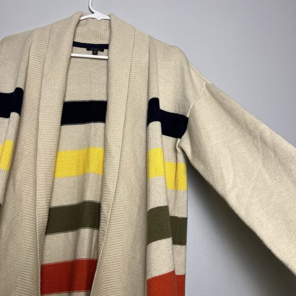 Talbots Womens Lambswool Blend Open Front Cardigan Colorblock Petite Sz L - Picture 8 of 12
